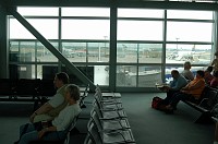  Here's the terminal.  Very boring and the Frankfurt airport doesn't have any stores or restaurants beyond the security checkpoints.  So you come in and sit.  And wait.